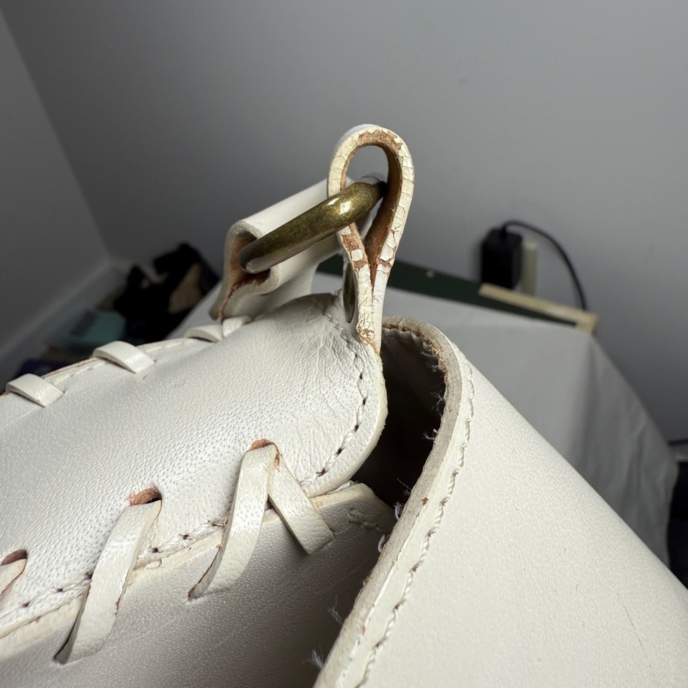 Ecote White BraidedLeather Round Crossbody Western Bag - Picture 14 of 14